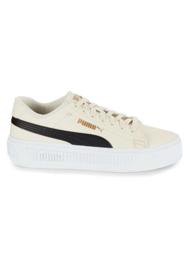 Puma Smash Colorblock Leather Low Top Sneakers