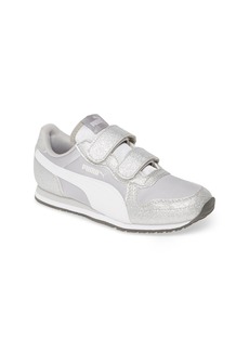 PUMA Cabana Racer Glitz Sneaker in Puma Silver/White/Violet at Nordstrom