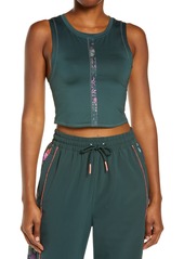 PUMA x Liberty Forever Luxe dryCELL Crop Tank Top in Green Gables at Nordstrom