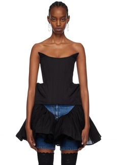 Pushbutton Black Puff Detail Camisole