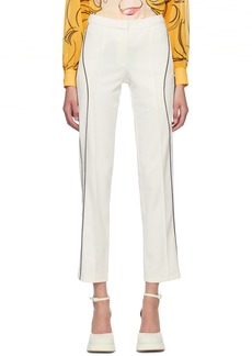 Pushbutton Off-White Piped Trousers