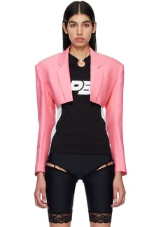 Pushbutton Pink Extra Cropped Blazer