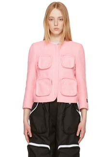 Pushbutton Pink Square Pocket Jacket