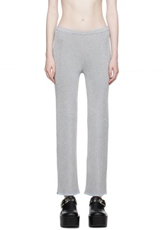 Pushbutton Silver Fitted Lounge Pants