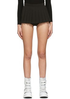 Pushbutton SSENSE Exclusive Black Pleated Micro Shorts