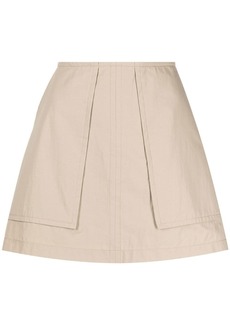 pushBUTTON two-pocket A-Line skirt