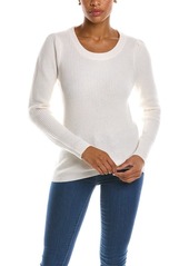 Qi Cashmere Puff Sleeve Wool & Cashmere-Blend Sweater