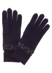Qi Cashmere Shimmer Cable Cashmere Gloves