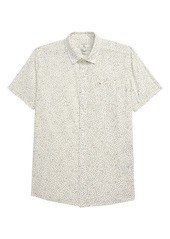 Quiksilver Spilled Rice Short Sleeve Button-Up Shirt in Snow White at Nordstrom