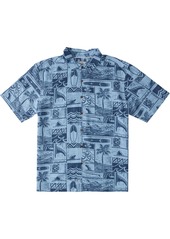 Quiksilver Mens Collared Printed Button-Down Shirt