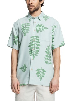 Quiksilver Mens Printed Comfort Fit Button-Down Shirt