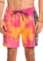 Quiksilver Acid Wash Volley Board Shorts in Shocking Pink at Nordstrom
