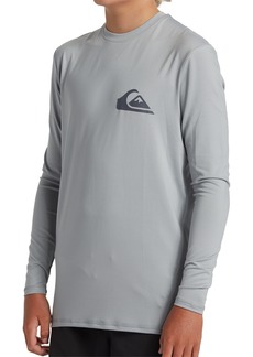 Quiksilver Big Boys Long-Sleeve Upf 50 Surf Swim T-Shirt - Quarry