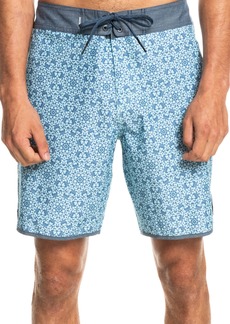 Quiksilver Hempstretch Scallop Board Shorts in Blue Glass at Nordstrom