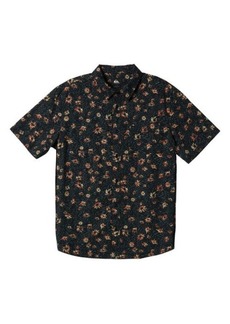 Quiksilver Kids' Future Hippie Floral Short Sleeve Button-Up Shirt