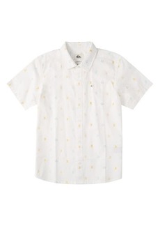 Quiksilver Kids' Watch Your Back Short Sleeve Cotton Button-Up Shirt