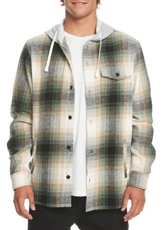 Quiksilver Kinloss Plaid Organic Cotton Hooded Shirt Jacket