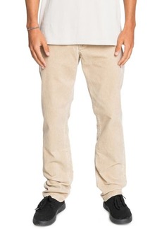 Quiksilver Kracker Straight Fit Corduroy Pants in Incense - Solid at Nordstrom