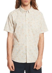 Quiksilver Mellow Fuzz Regular Fit Floral Short Sleeve Button-Up Shirt