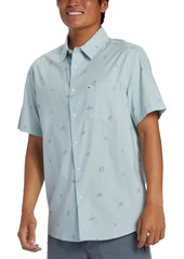 Quiksilver Men's Apero Classic Short Sleeve Button Down Shirt - Snow White Aop Mix Bag Ss