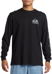 Quiksilver Men's Comp Logo Long Sleeve Shirt, Large, Black