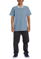 Quiksilver Men's Dna Cotton Mixed-Stripe Polo Shirt - Winter Sky