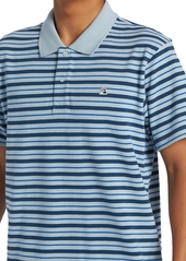 Quiksilver Men's Dna Cotton Mixed-Stripe Polo Shirt - Winter Sky