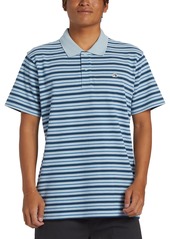 Quiksilver Men's Dna Cotton Mixed-Stripe Polo Shirt - Winter Sky