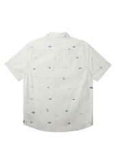 Quiksilver Men's Hawaii Stowaway Button Up Shirt - Wbk0-snow