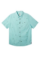 Quiksilver Men's Hawaii Stowaway Button Up Shirt - Wbk0-snow