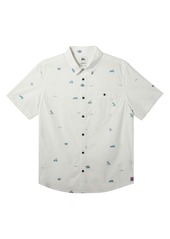 Quiksilver Men's Hawaii Stowaway Button Up Shirt - Wbk0-snow