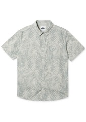 Quiksilver Men's Hi Fern Days Regular-Fit Frond-Print Button-Down Shirt - Sea Spray