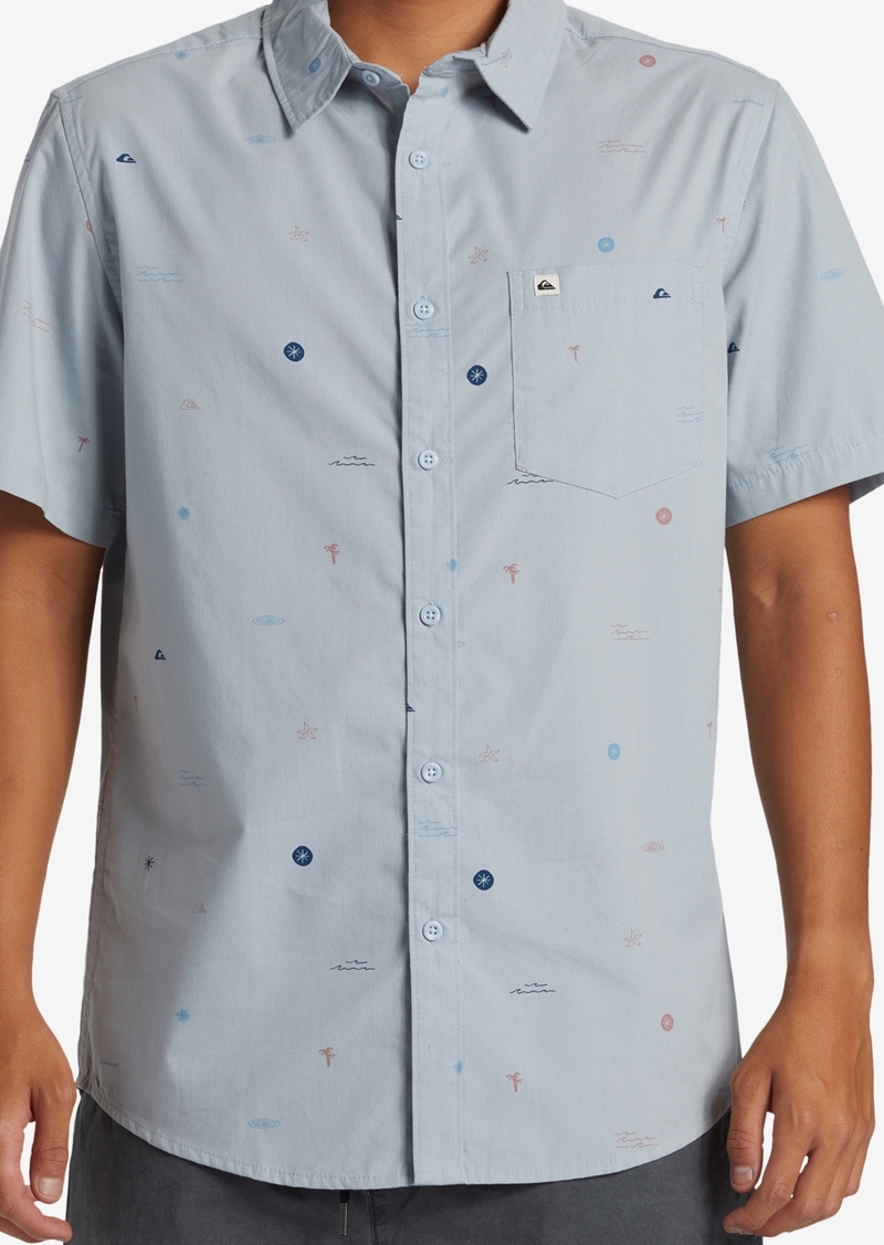 Quiksilver Men's Mini Mo Classic Short Sleeve Shirt - Bgj6-blue