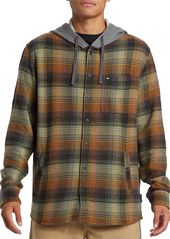 Quiksilver Men's Sandbar Hooded Flannel, Medium, Blue