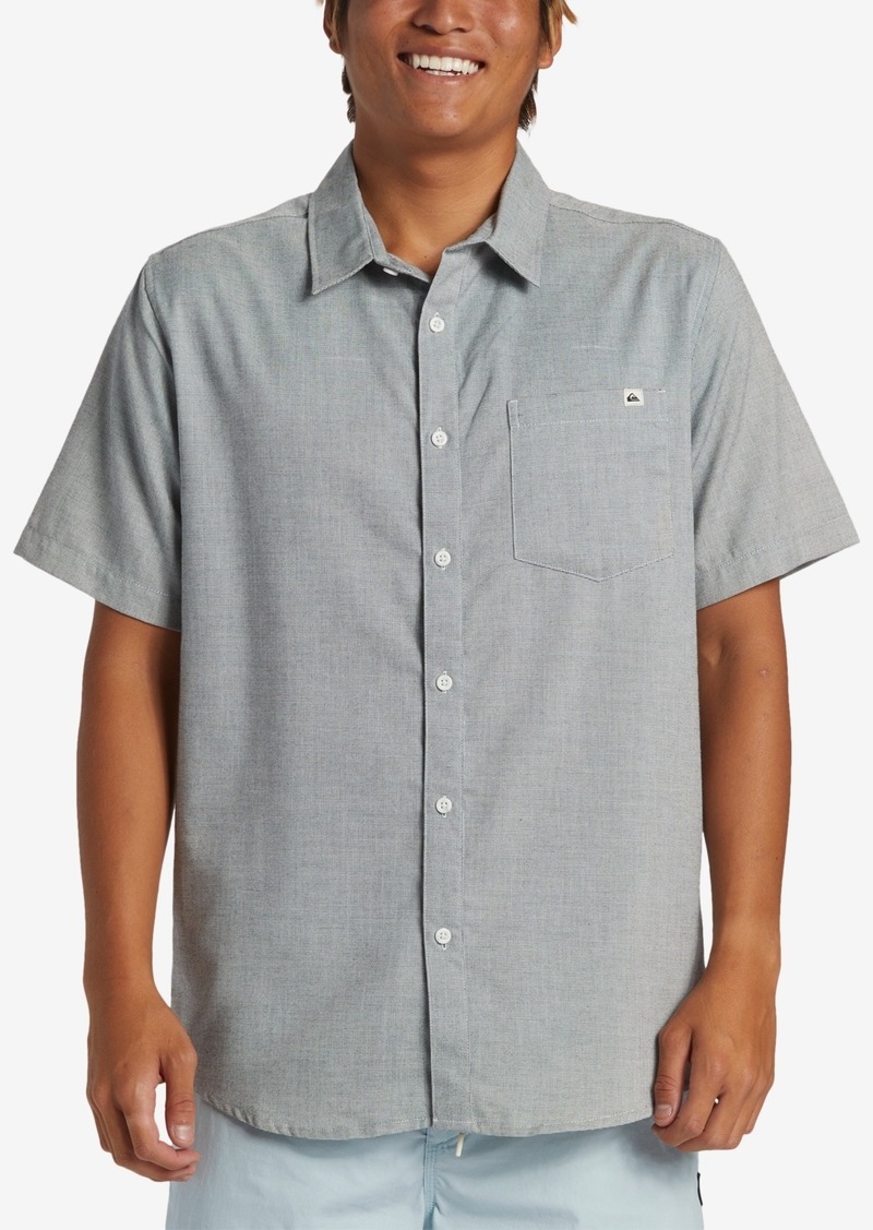 Quiksilver Men's Shoreline Classic Short Sleeve Shirt - White Marble Heather