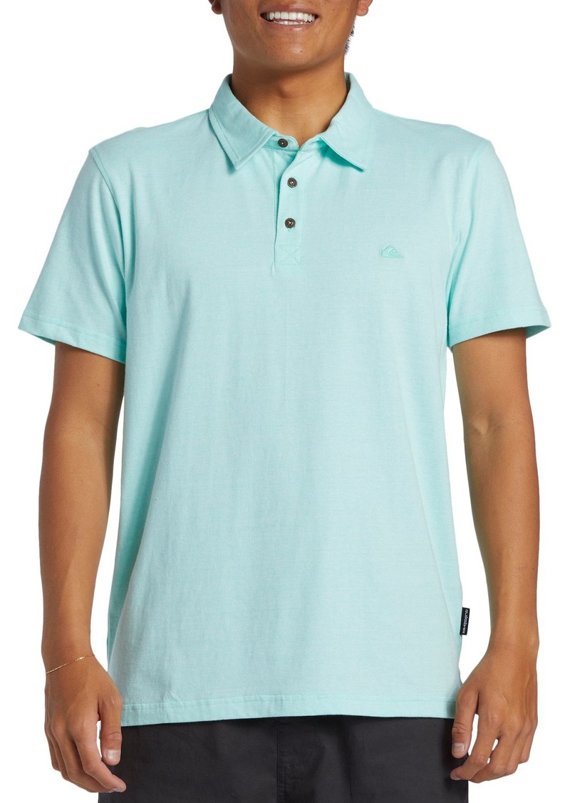Quiksilver Men's Sunset Cruise Short Sleeve Polo Shirt, Small, Blue