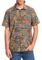 Quiksilver Men's Tiger Tracks Short Sleeve Button-Up Shirt in Urban Chic at Nordstrom
