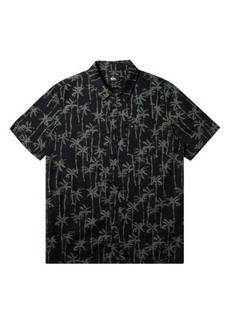 Quiksilver Painted Palms Regular Fit Short Sleeve Button-Up Shirt