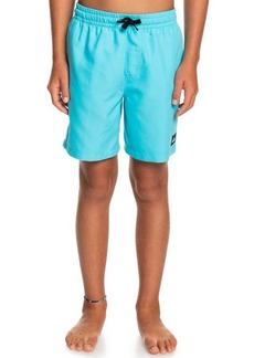 Quiksilver Quicksilver Kids' Everyday Volley Recycled Swim Trunks in Pacific Blue at Nordstrom