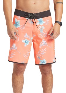 Quiksilver Surfsilk Scallop Swim Trunks in Fiery Coral at Nordstrom Rack