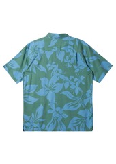 Quiksilver Waterman Men's Big Island Short Sleeve Shirt - Frosty Spruce