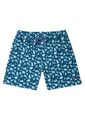 Quiksilver Waterman Men's Cluster Fin Volley 17 Swimsuit Shorts - Overcast