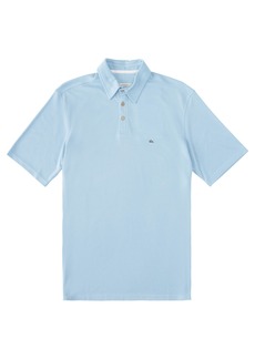 Quiksilver Waterman Men's Water Polo 3 Short Sleeve Polo Shirt - Dusk Blue