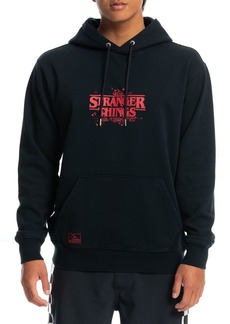 Quiksilver x Stranger Things Men's Official Logo Fleece, Medium, Black
