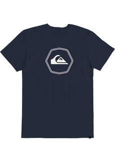 Quiksilver Thin Lines Mens Crewneck Logo Graphic T-Shirt