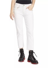 R13 Boy Straight-Leg Cropped Jeans