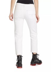 R13 Boy Straight-Leg Cropped Jeans