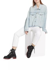 R13 Boy Straight-Leg Cropped Jeans