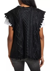 R13 Boyfriend Cable-Knit Sweater Vest