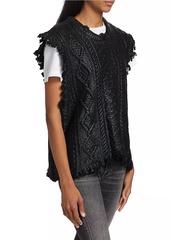 R13 Boyfriend Cable-Knit Sweater Vest